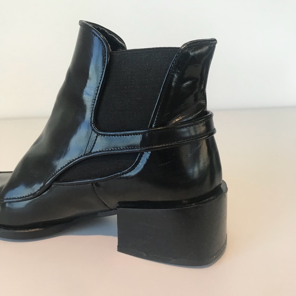 Zara Patent Leather Chelsea Boots - Picture 6 of 8